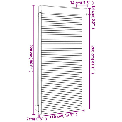 Persiana a rullo Bianco 110 x 220 cm Alluminio e poliuretano | homemem39