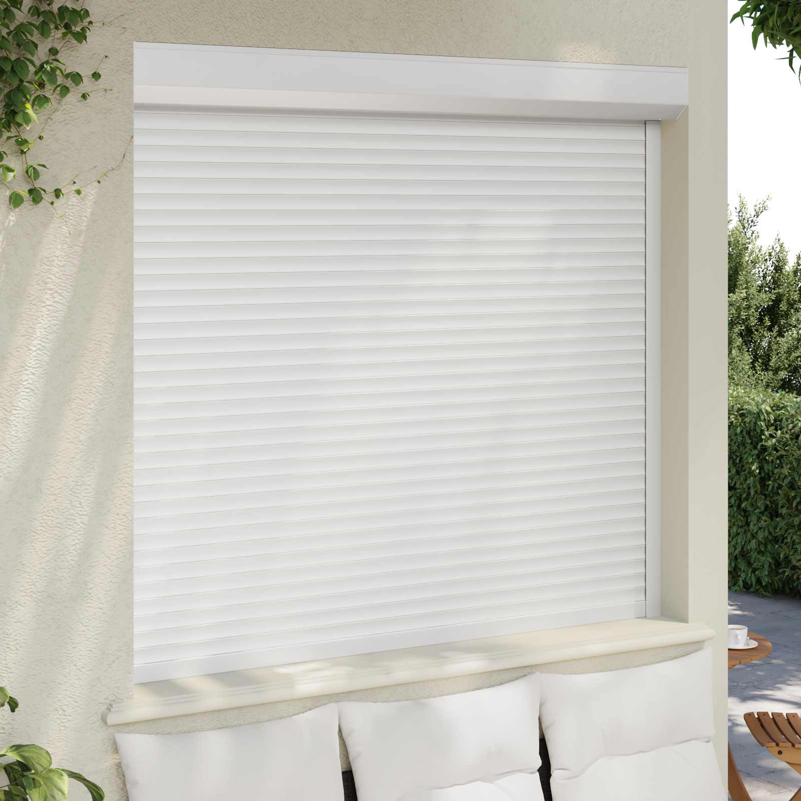 Persiana a rullo Bianco 160 x 150 cm Alluminio e poliuretano | homemem39