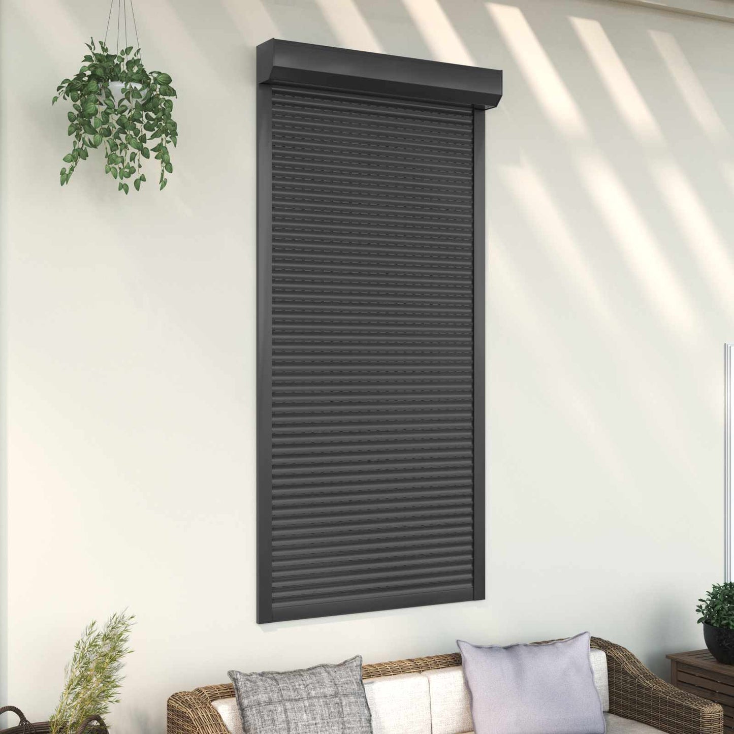 Persiana a rullo Antracite 100 x 210 cm Alluminio e poliuretano