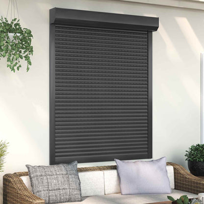 Persiana a rullo Antracite 120 x 150 cm Alluminio e poliuretano