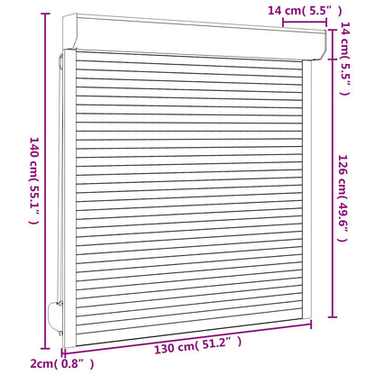 Persiana a rullo Antracite 130 x 140 cm Alluminio e poliuretano | homemem39