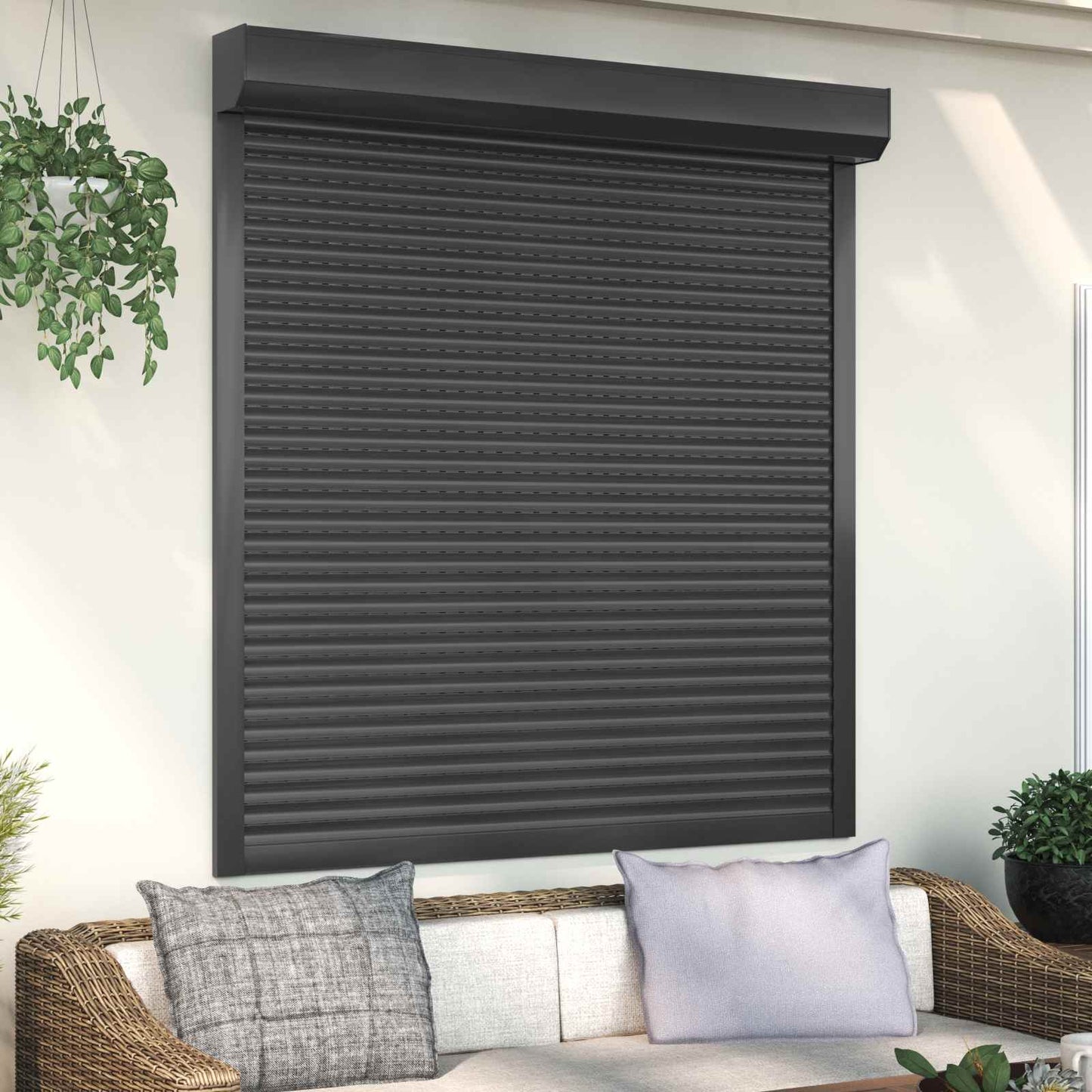 Persiana a rullo Antracite 140 x 150 cm Alluminio e poliuretano | homemem39