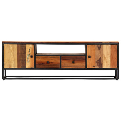 Mobile Porta TV 120x30x40 cm in Legno Massello di Recupero | homemem39
