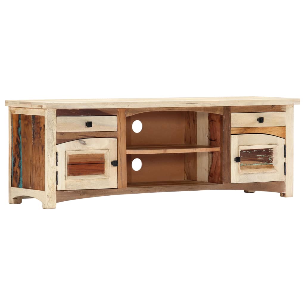 Mobile Porta TV 120x30x40 cm in Legno Massello di Recupero | homemem39