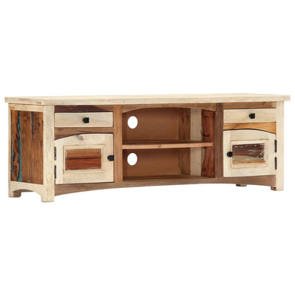 Mobile Porta TV 120x30x40 cm in Legno Massello di Recupero - homemem39