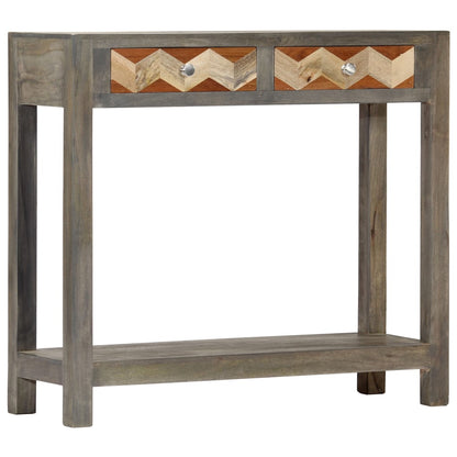 Tavolo Consolle Grigio 86x30x76 cm in Legno Massello di Mango | homemem39