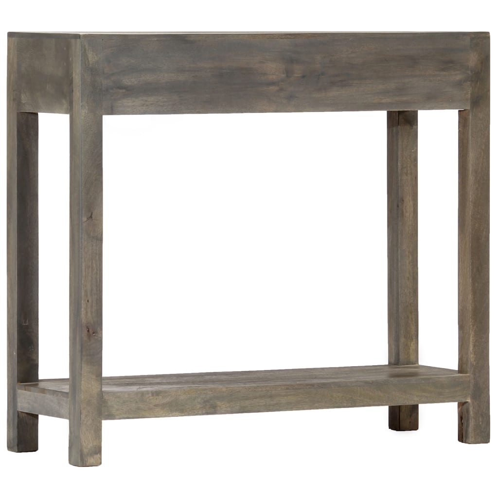 Tavolo Consolle Grigio 86x30x76 cm in Legno Massello di Mango | homemem39