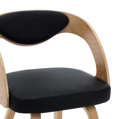Sedie da Pranzo 2 pz Nere in Legno Curvato e Similpelle - homemem39