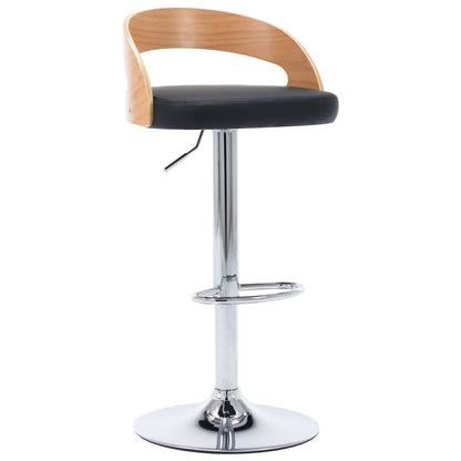 Sgabelli da Bar 2 pz Neri in Similpelle e Legno Curvo - homemem39