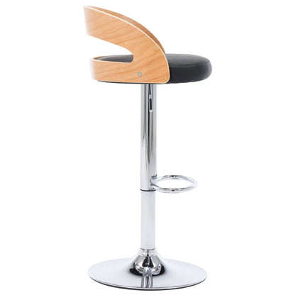 Sgabelli da Bar 2 pz Neri in Similpelle e Legno Curvo - homemem39