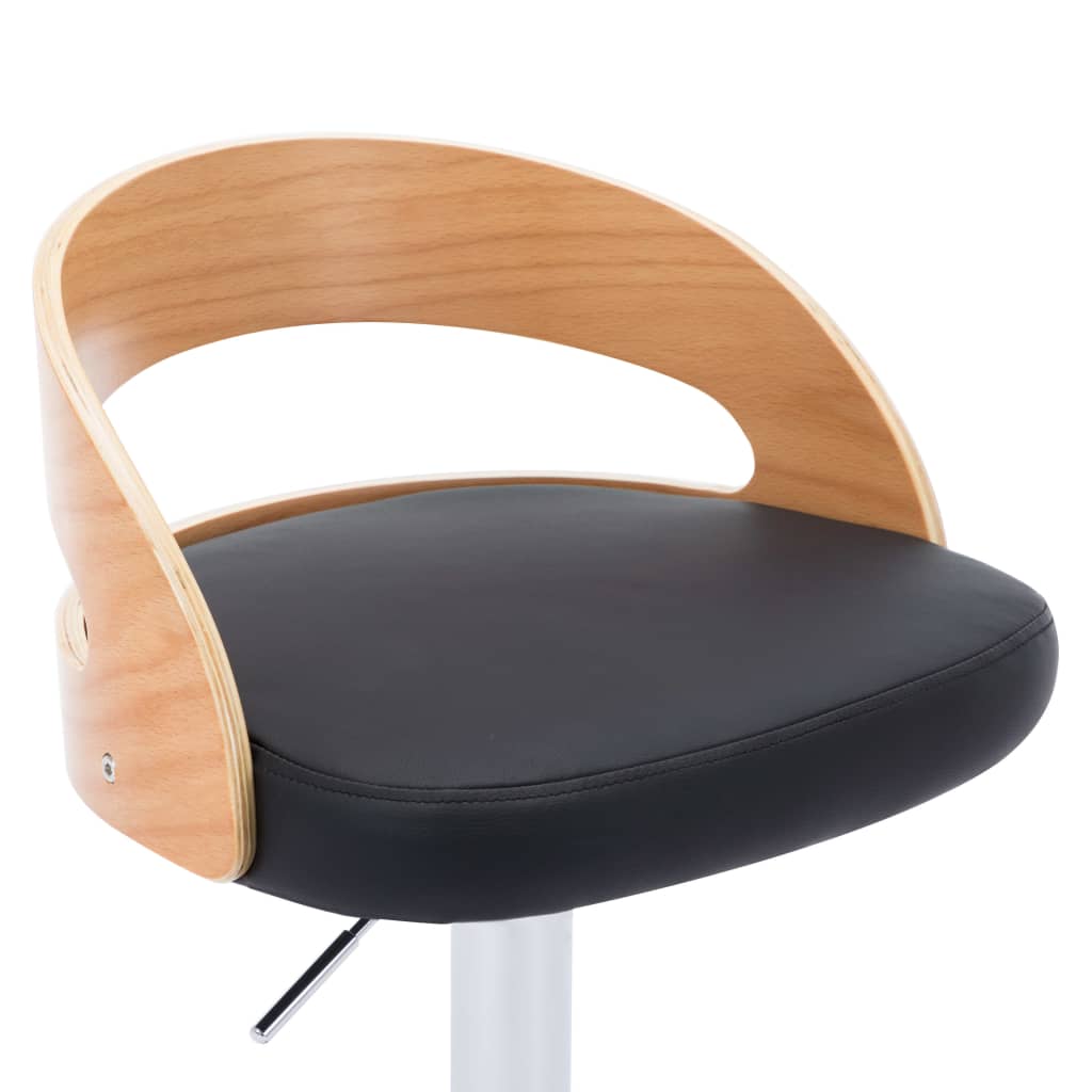 Sgabelli da Bar 2 pz Neri in Similpelle e Legno Curvo - homemem39
