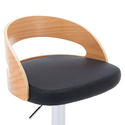 Sgabelli da Bar 2 pz Neri in Similpelle e Legno Curvo - homemem39
