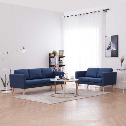 Set Divani 2 pz in Tessuto Blu | homemem39