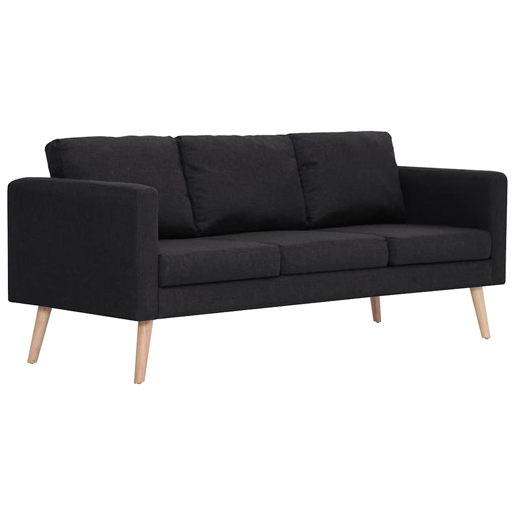 Set Divani 2 pz in Tessuto Nero | homemem39