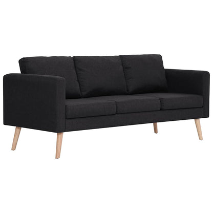 Set Divani 2 pz in Tessuto Nero | homemem39