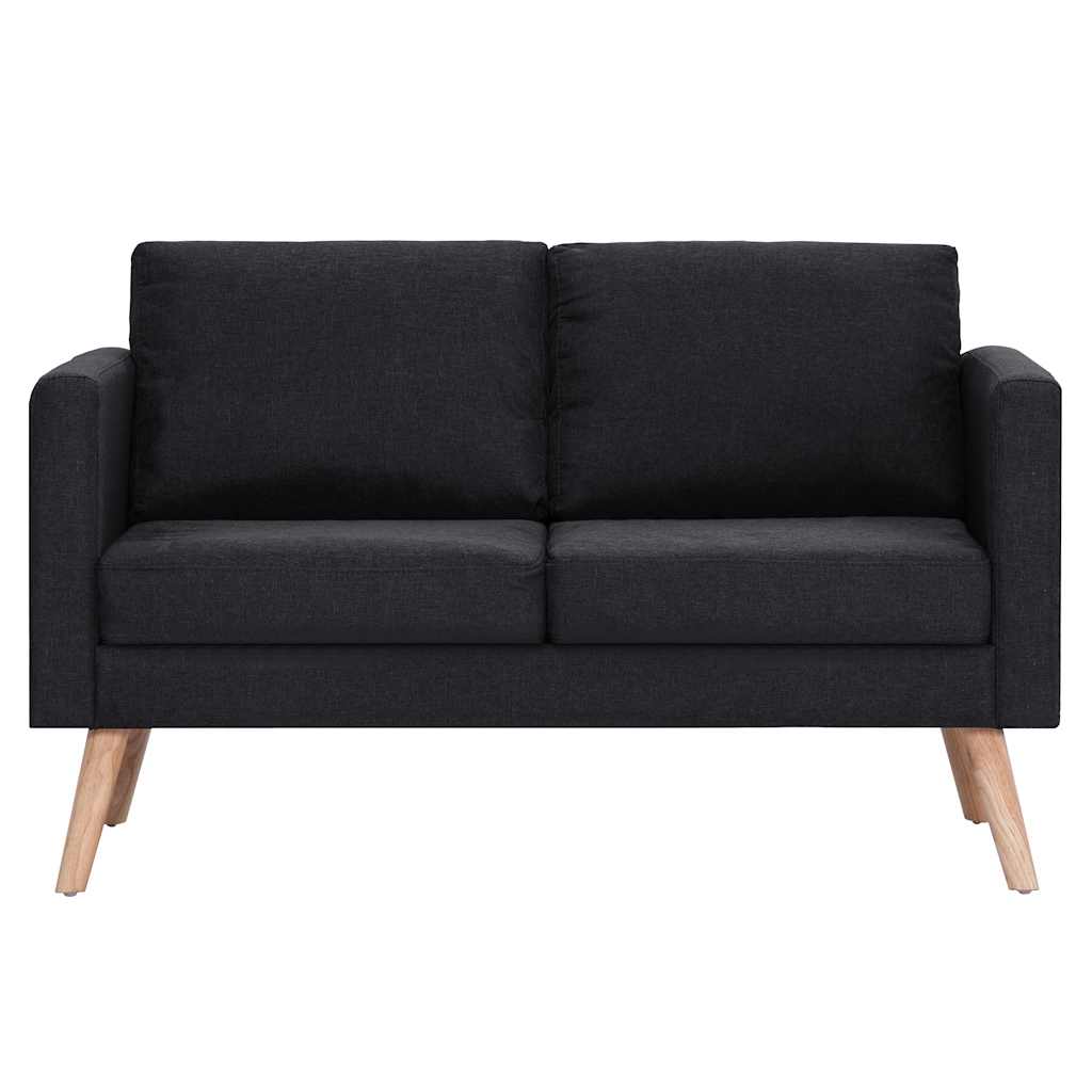Set Divani 2 pz in Tessuto Nero | homemem39