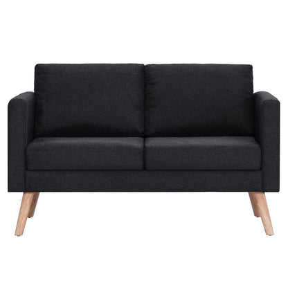Set Divani 2 pz in Tessuto Nero | homemem39
