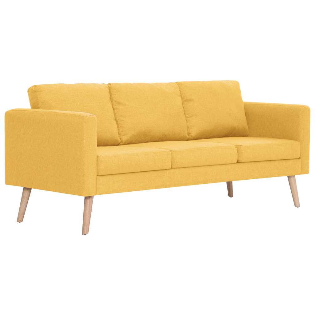 Set Divani 2 pz in Tessuto Giallo | homemem39