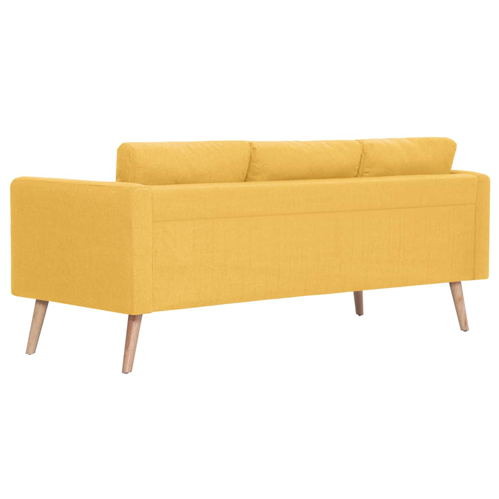 Set Divani 2 pz in Tessuto Giallo | homemem39