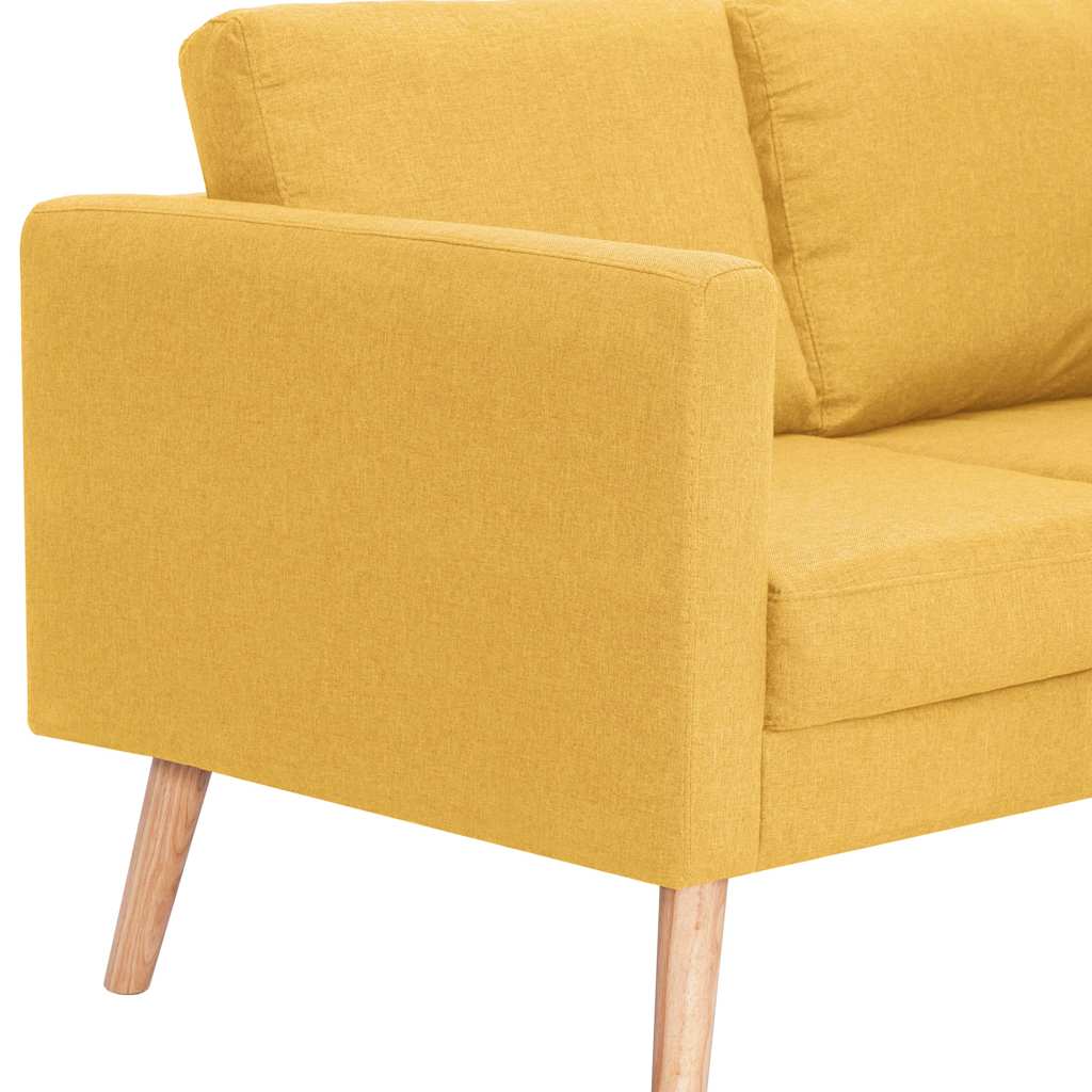 Set Divani 2 pz in Tessuto Giallo | homemem39