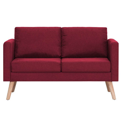 Set Divani 2 pz in Tessuto Rosso Vino | homemem39