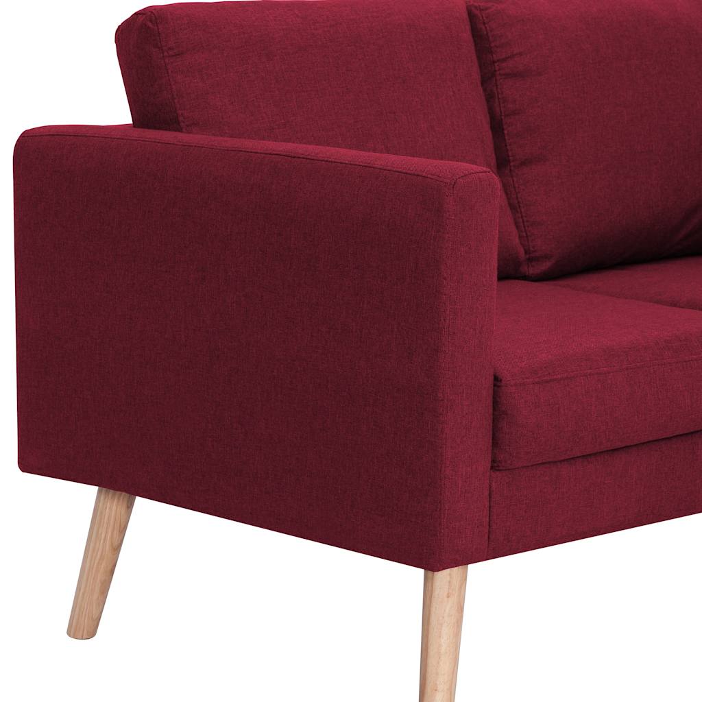 Set Divani 2 pz in Tessuto Rosso Vino | homemem39
