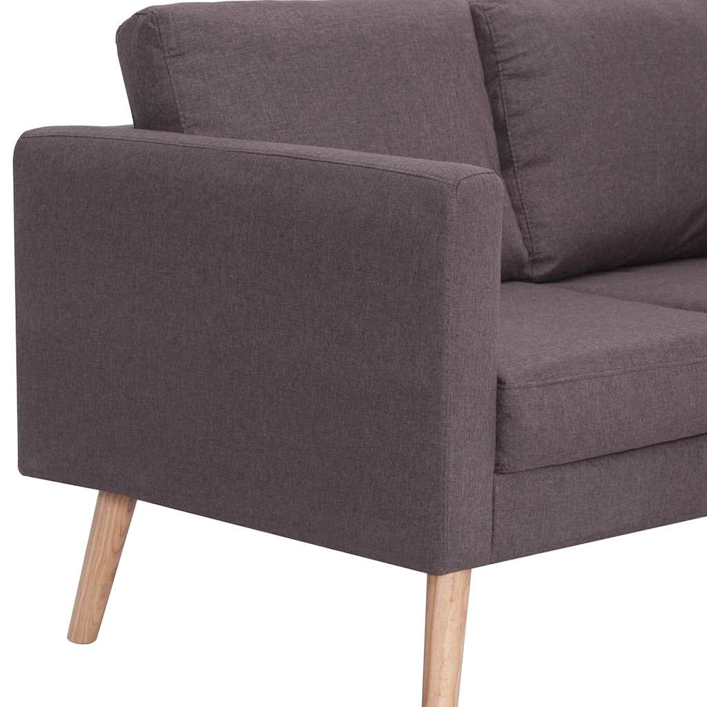 Set Divani 2 pz in Tessuto Tortora | homemem39
