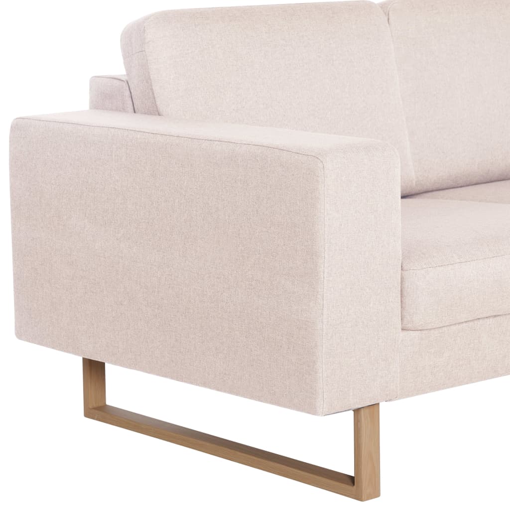 Set Divani 2 pz in Tessuto Crema | homemem39