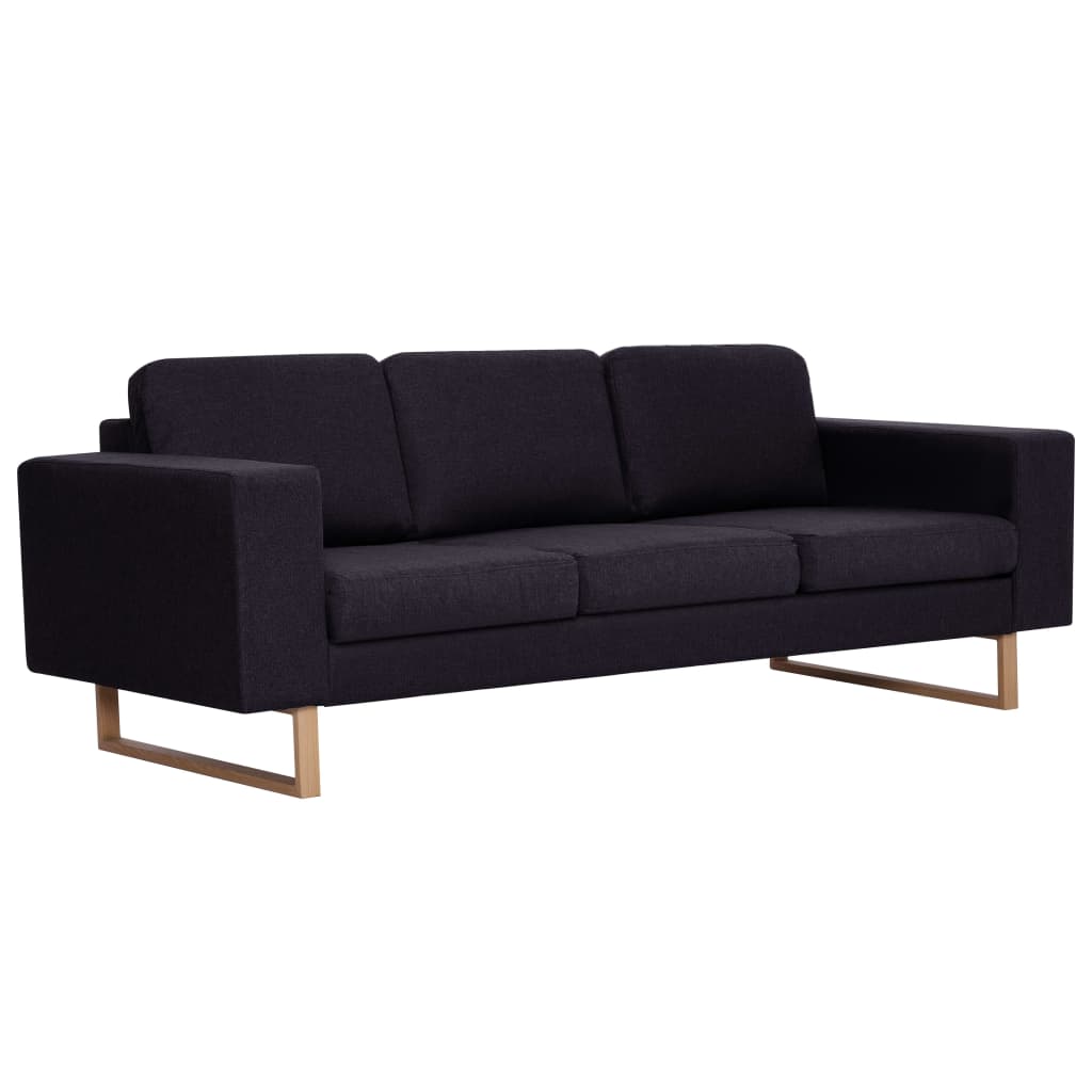Set Divani 2 pz in Tessuto Nero | homemem39