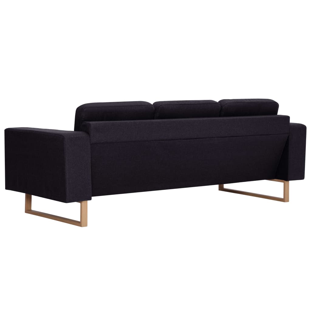 Set Divani 2 pz in Tessuto Nero | homemem39