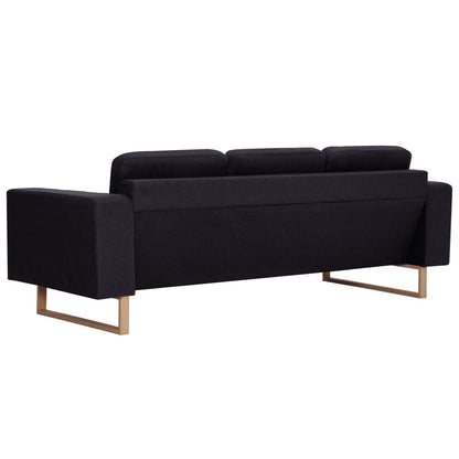 Set Divani 2 pz in Tessuto Nero | homemem39