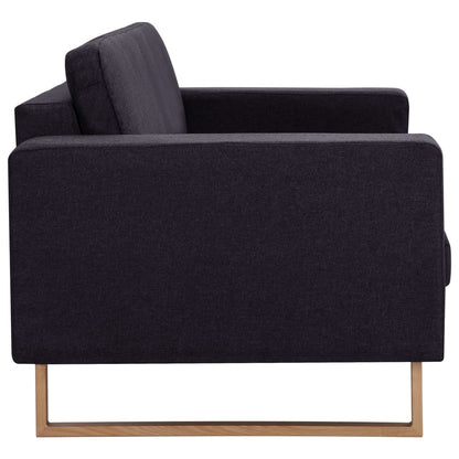 Set Divani 2 pz in Tessuto Nero | homemem39