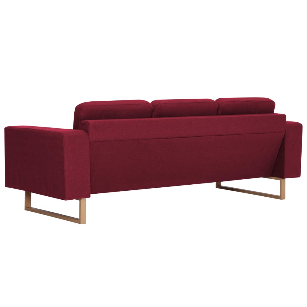 Set Divani 2 pz in Tessuto Rosso Vino | homemem39