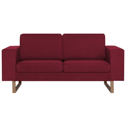 Set Divani 2 pz in Tessuto Rosso Vino | homemem39