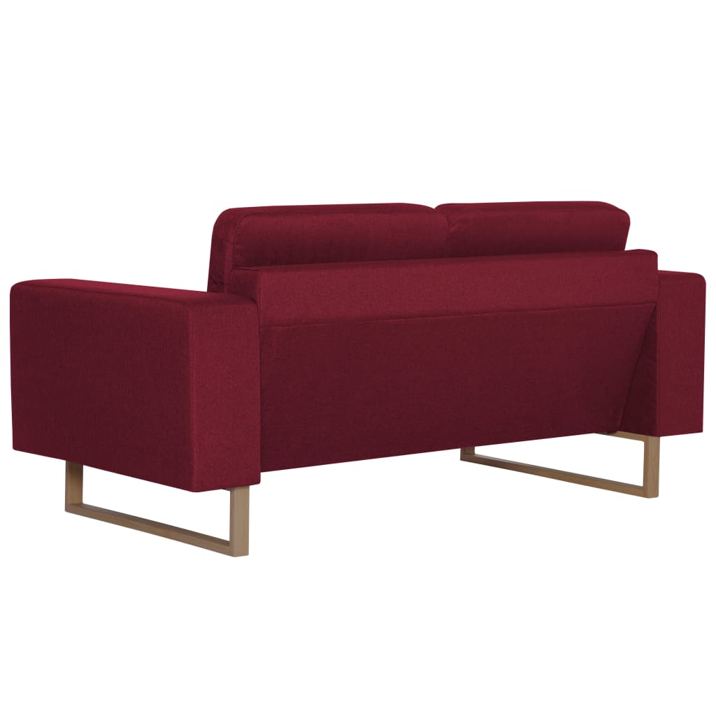 Set Divani 2 pz in Tessuto Rosso Vino | homemem39