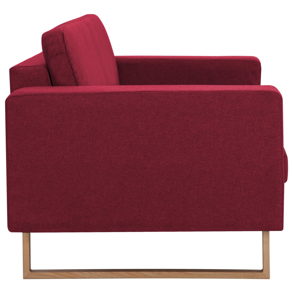 Set Divani 2 pz in Tessuto Rosso Vino | homemem39