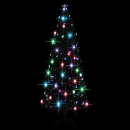 Albero di Natale Preilluminato con Supporto 240 cm Fibra Ottica