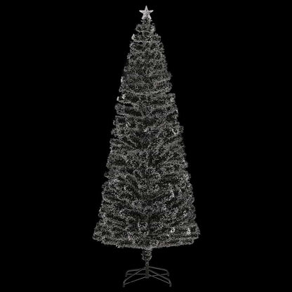 Albero di Natale Preilluminato con Supporto 240 cm Fibra Ottica