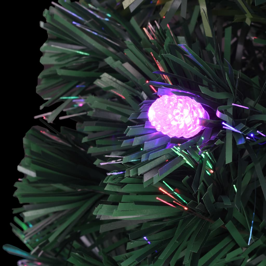 Albero di Natale Preilluminato con Supporto e LED 210 cm Fibra Ottica