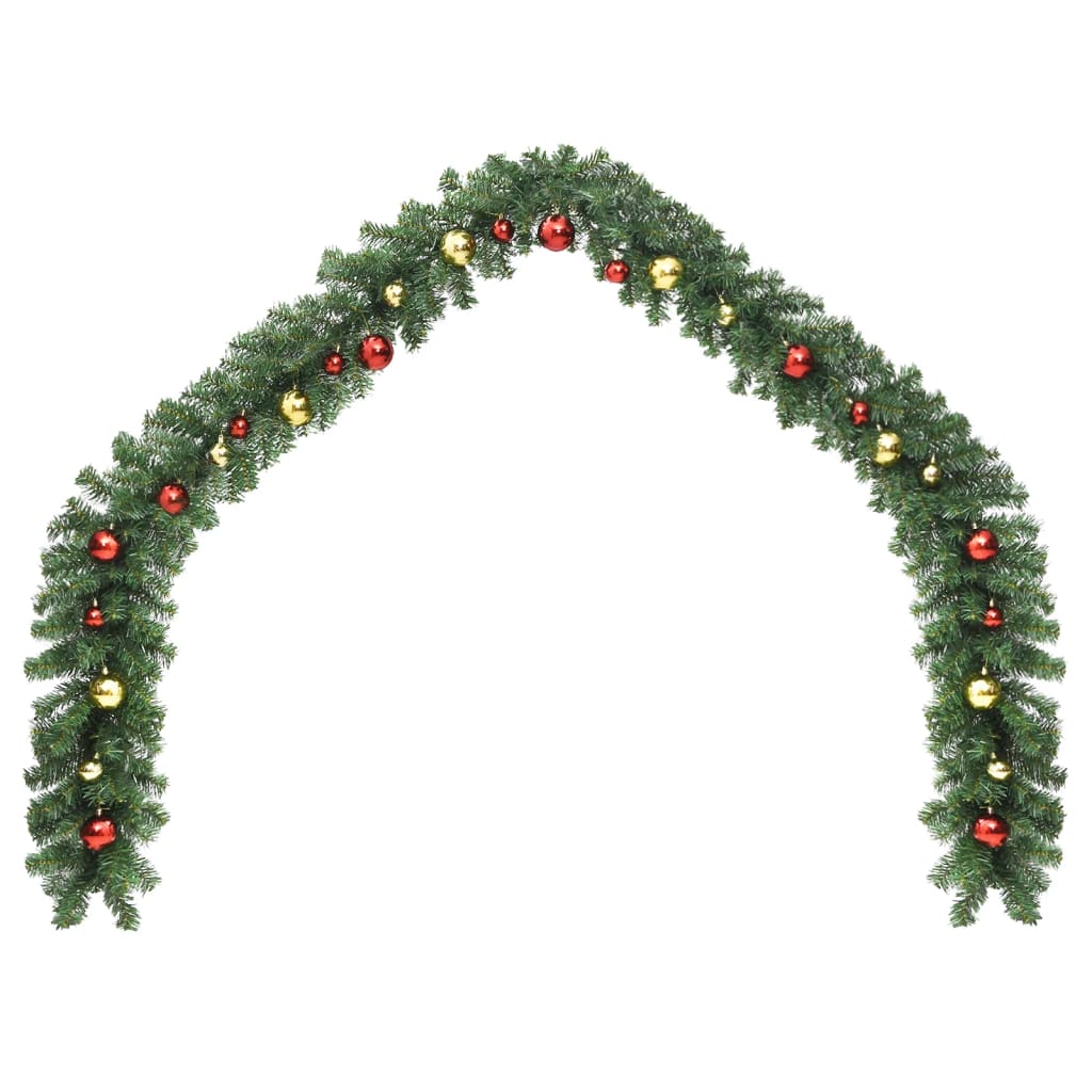 Ghirlanda di Natale Decorata con Palline 10 m | homemem39