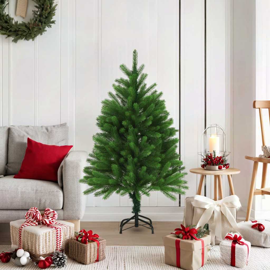 Albero di Natale Artificiale Realistico con Punte 120 cm Verde