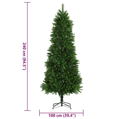 Albero di Natale Artificiale Realistico con Punte 240 cm Verde