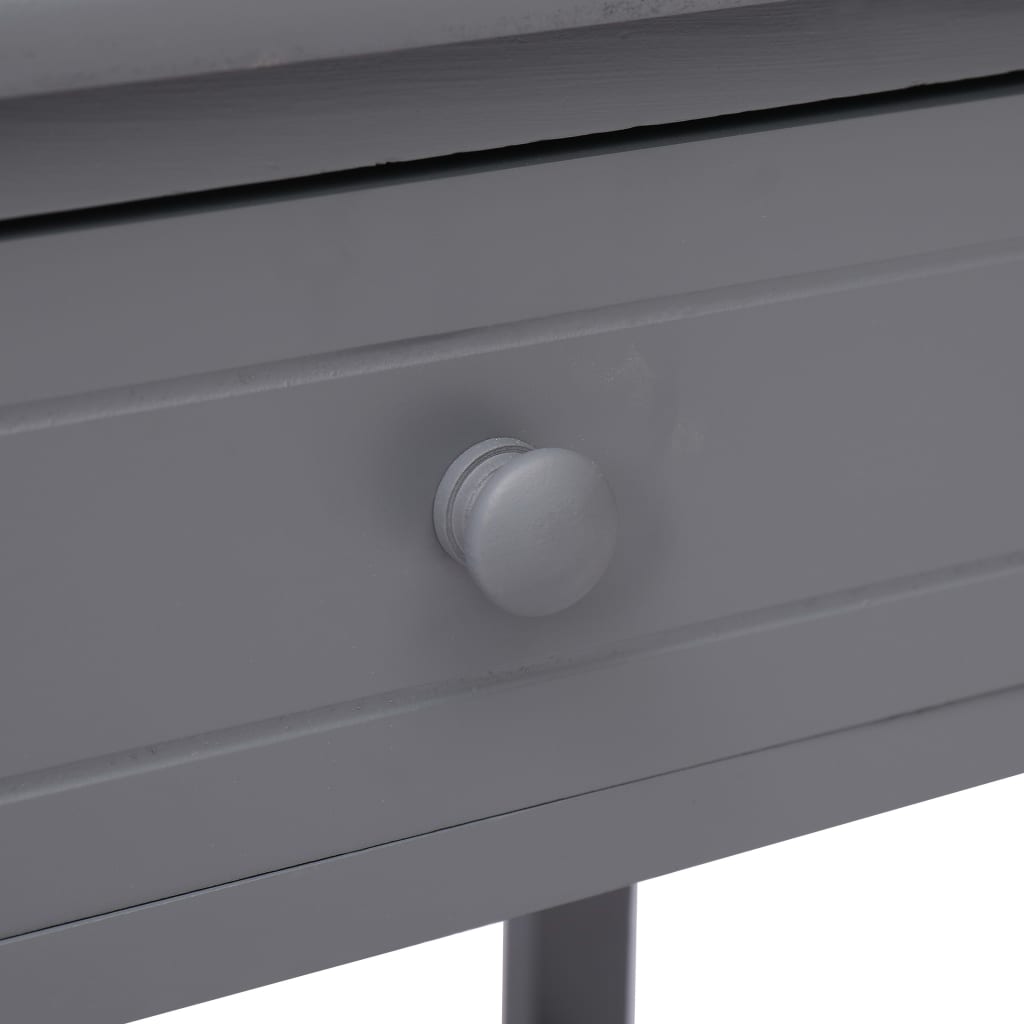 Comodino Grigio 40x29x42 cm in Legno di Paulonia - homemem39