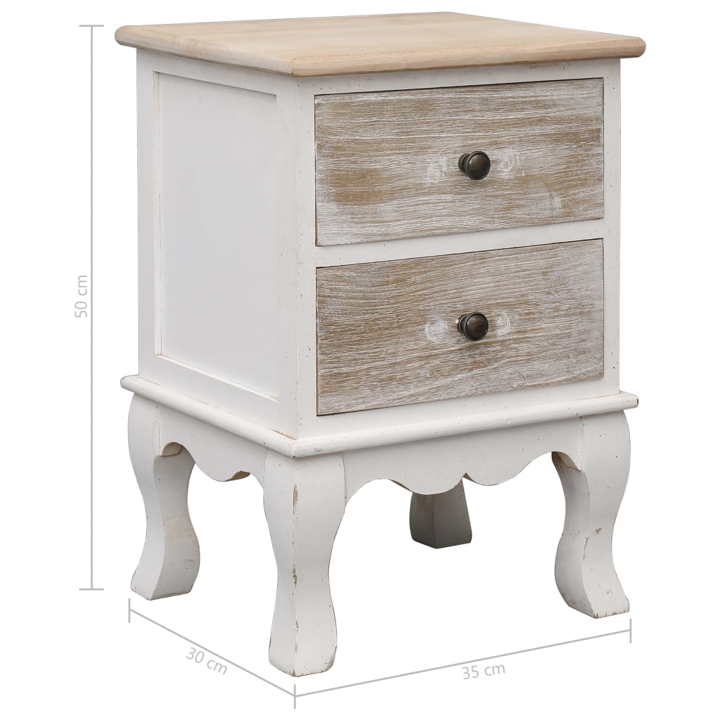 Comodino 35x30x50 cm in Legno di Paulownia | homemem39