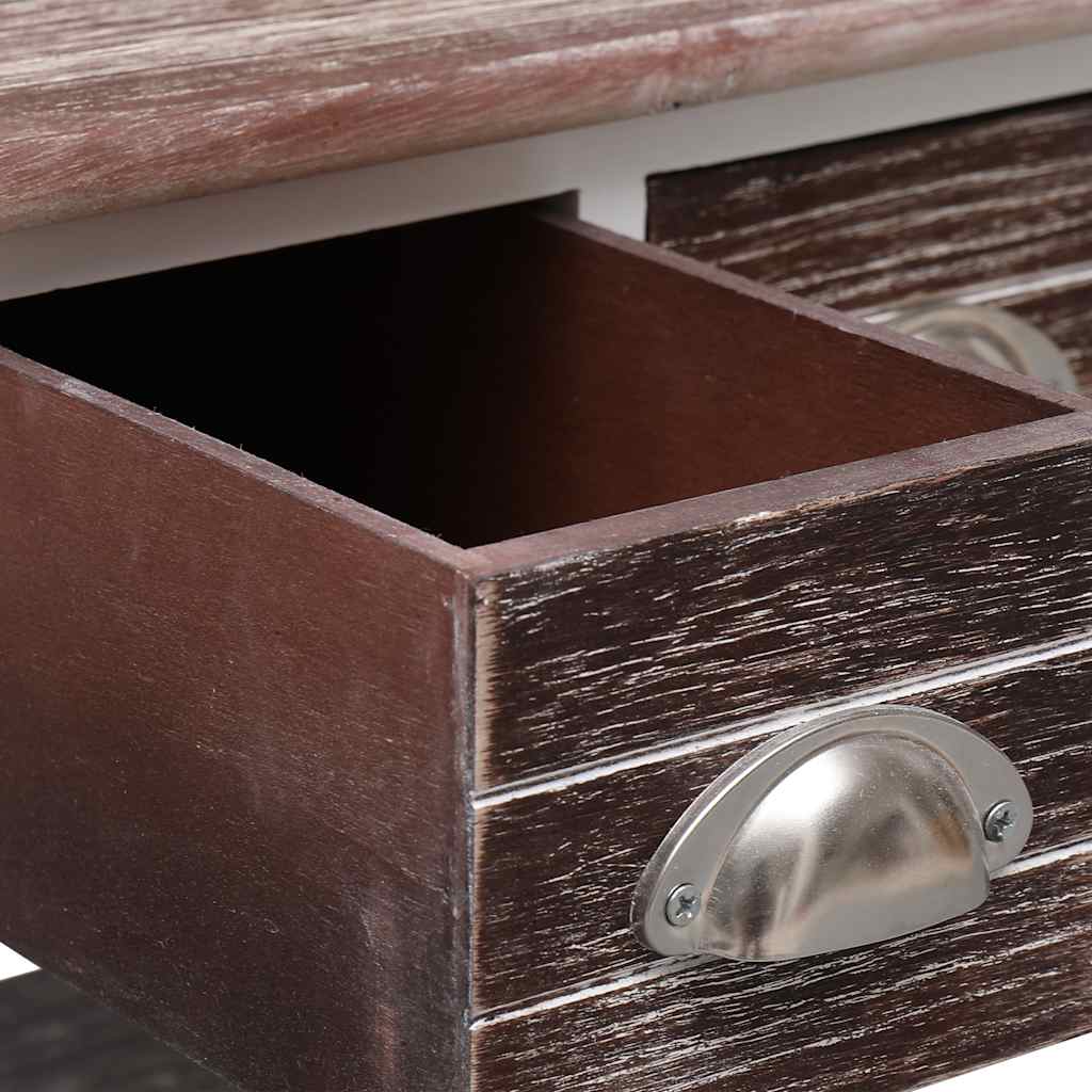 Tavolino Laterale Marrone 40x40x40 cm in Legno di Paulownia