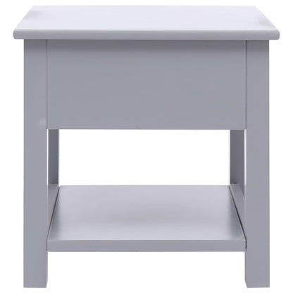 Tavolino Laterale Grigio 40x40x40 cm in Legno di Paulownia | homemem39