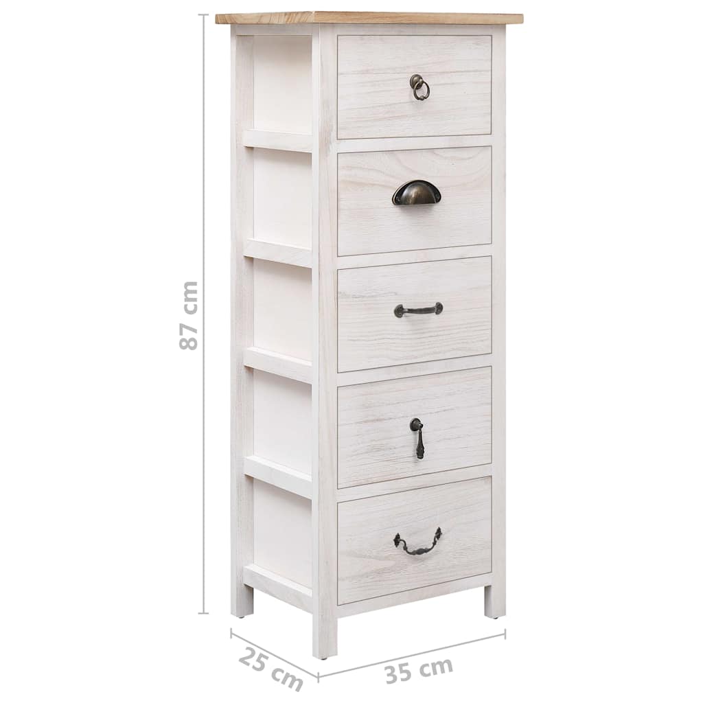 Mobiletto 35x25x87 cm in Legno di Paulownia | homemem39