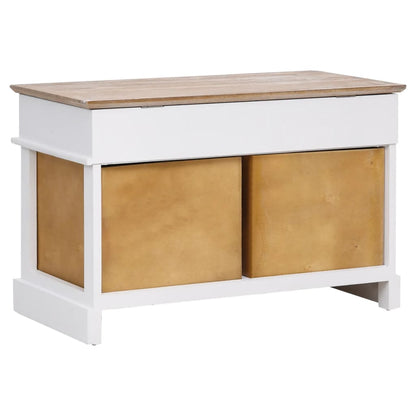 Panca da Ingresso 70x35x45 cm in Legno di Paulownia - homemem39