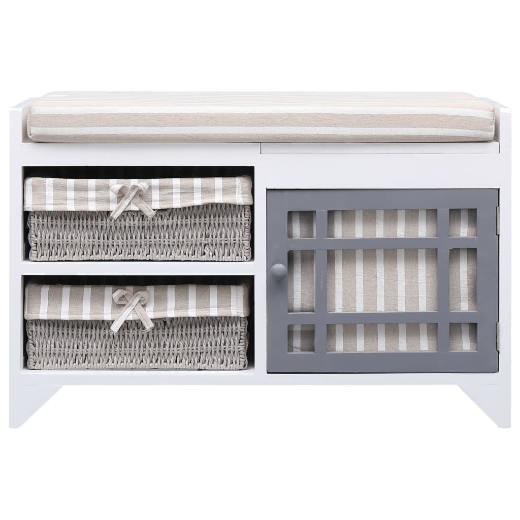 Panca da Ingresso 70x33,5x45 cm in Legno di Paulownia | homemem39