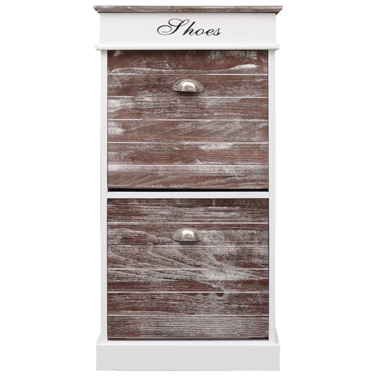 Scarpiera Marrone 50x28x98 cm in Legno di Paulownia - homemem39